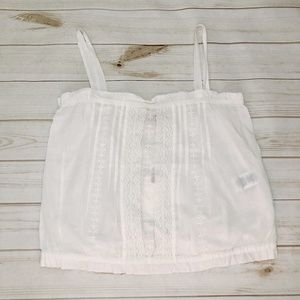 CURRENT/ELLIOTT The Lace Tank in White